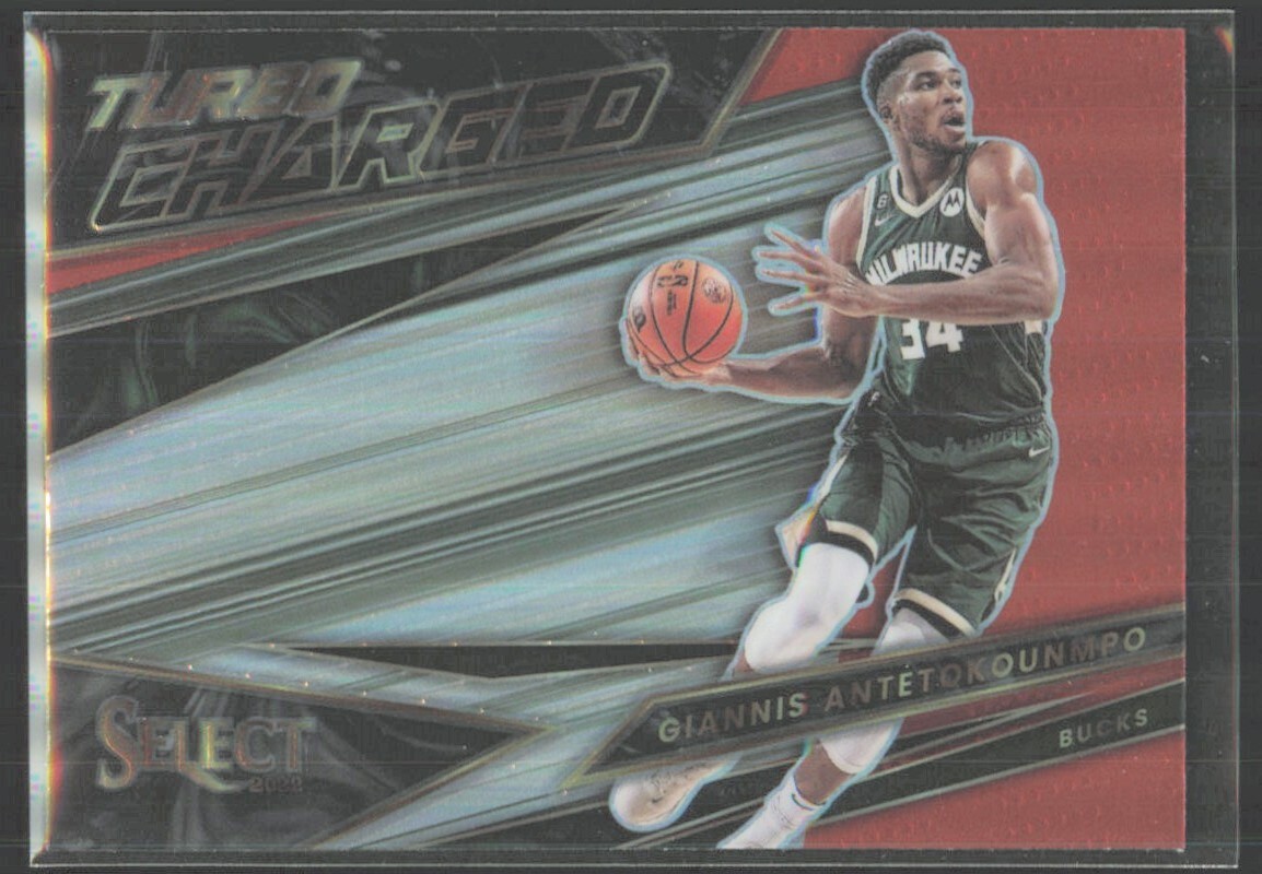 2022-23 Panini Select Turbocharged Red Prizm Giannis Antetokounmpo #10