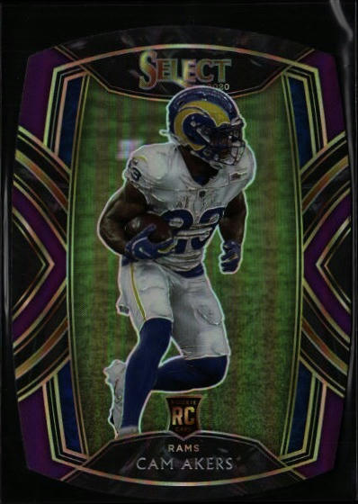 2020 Panini Select #255 Cam Akers Purple Prizm Die Cut K320