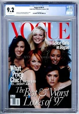 Vogue magazine January 1998 Spice Girls CGC 9.2 Near Mint- NO LABEL sealed