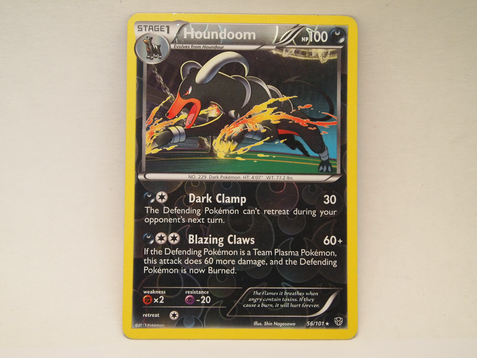 Houndoom - 56/101 - Holo Rare - Reverse Holo x1 Plasma Blast Lightly Played