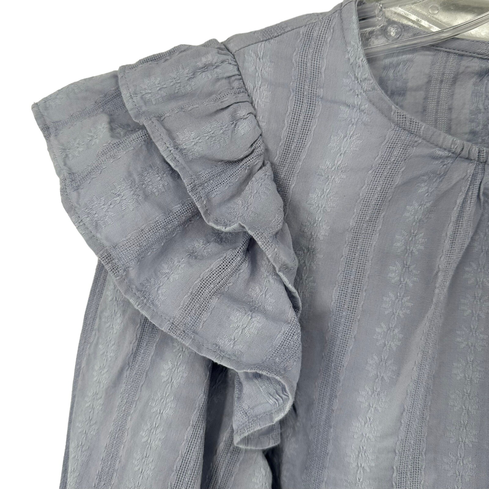 Universal Thread Top Blue Dramatic Double Ruffle … - image 3