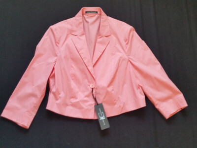 LUISA CERANO Jacke Stretchblazer kurz candy Gr.42-UK16UVP Euro 249,9**NEU