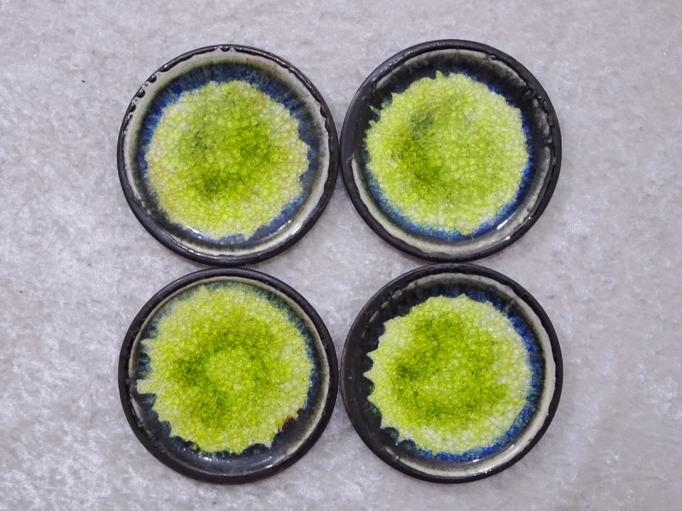 4 X Midcentury Design Céramique dessous de Verre & Fixation Bol Vintage 1950/60 - Photo 2/4