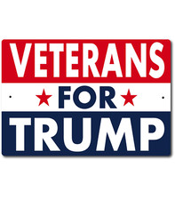 2024 Tin Metal Sign Trump DONALD Trump Veterans For Trump Donald USA Made
