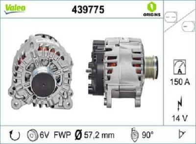 Original Valeo generator 439775 for Audi