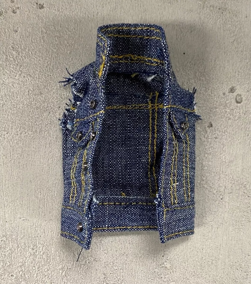 SU-DMJ-SS: 1/12 Denim Vest Jacket for 6