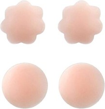 2 Pairs Silicone Nipple Covers Pasties Invisible Reusable Adhesive for Party