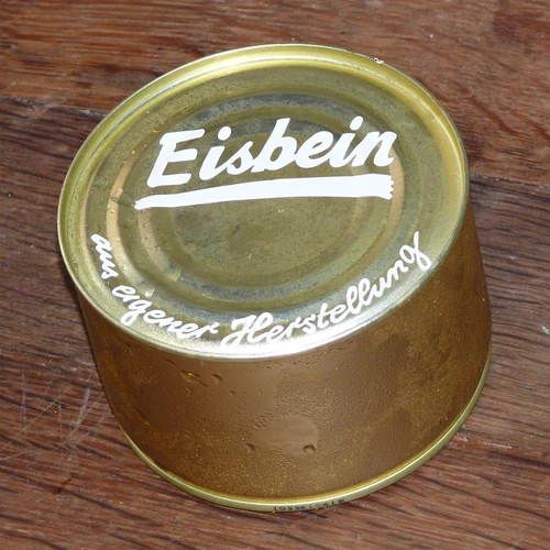 Dose Eisbein in Aspik 400g Konserve Wurstspezialitäten Landwurst Haxe Haxn