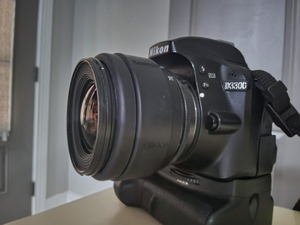Nikon D D3300 24.2MP Digital SLR Camera - Black battery grip & 2