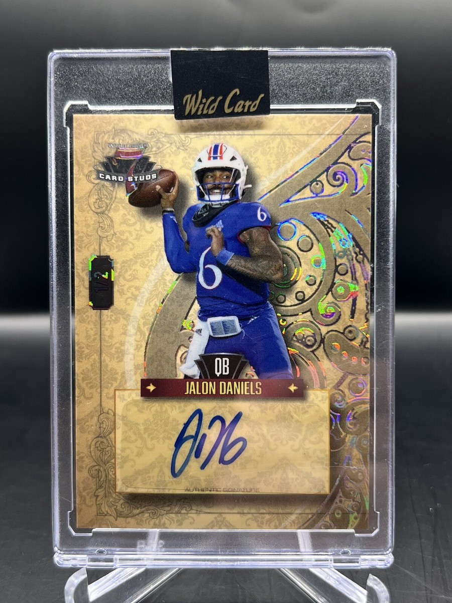 JALON DANIELS 2023 Wild Card 7 CARD STUD AUTO #'d 1/2 Kansas JALON DANIELS 2023 Wild Card 7 CARD STUD AUTO #'d 1/2 Kansas