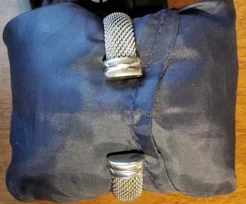 Reloj de cuarzo para mujer Azzura esfera cuadrada cara azul puño de malla plateada movimiento Japón - Imagen 5 de 6