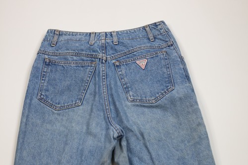 Vintage 90s Guess Mens 30x32 Thrashed Tapered Leg Button Fly Denim Jeans USA - Picture 13 of 16
