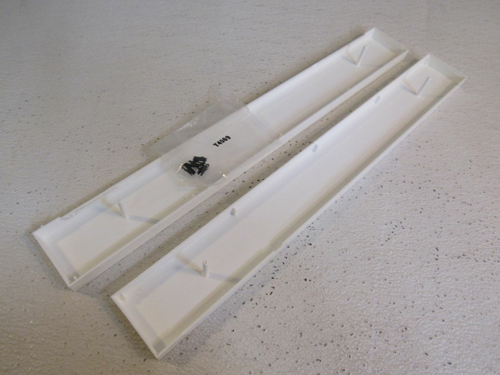 Lithonia Pair Of Light Fixture End Plates White SC4WH Vintage