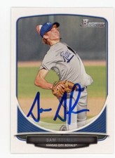 SIGNED BASEBALL CARD AUTO KANSAS CITY ROYALS BOWMAN 2013 SAM SELMAN #110