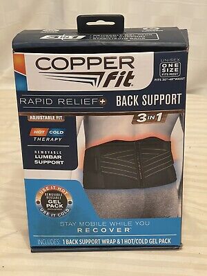 Copper Fit CFRRBK1SZ-001-OS Back Support Brace - Black for sale