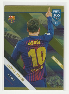 Lionel Messi Milestone 600 Goals in Career Karte Nr. 51 Panini FIFA 365 2019