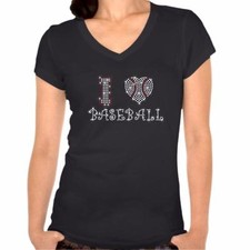 I Heart Baseball Mom DMC Rhinestone Shirt or Tank S-5XL 5 Shirt Styles