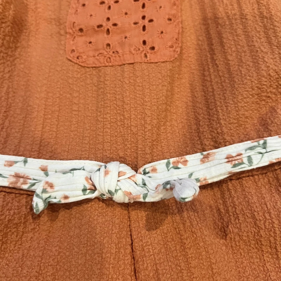 Girls Little Lass Orange Jumpsuit Fall Outfit Size 5 - Image 2 of 4