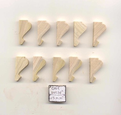 Corbel #7 brace support miniature architectural dollhouse 10pc 1/12 scale MW1127