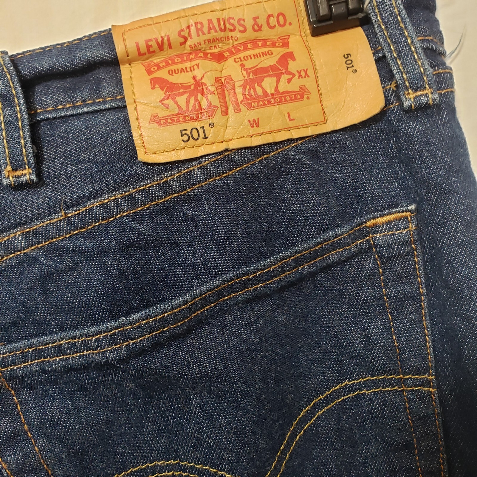 Levi’s 501 Men’s Button Fly Denim Jeans Made in USA S… Gem