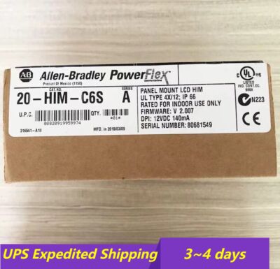 20-HIM-C6S Allen-Bredley 20-HIM-C6S Panel Mount LCD HIM UPS Shipping