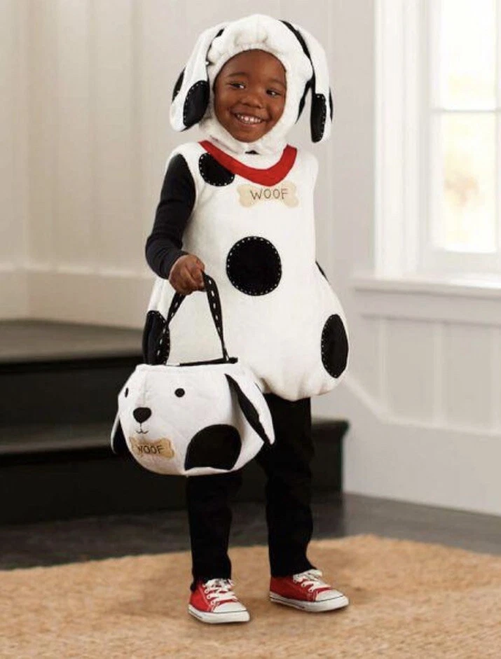 DISFRAZ DE HALLOWEEN de felpa Pottery Barn cachorro dálmata perro 2 piezas talla 4-6 con bolsa de tratamiento Foto 2 de 2