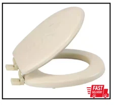 Extra Soft Standard Round Toilet Seat in Beige