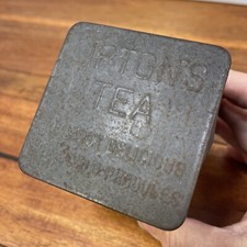 1930s Lipton Planters Ceylon Tea Tin  Rustic Primitive