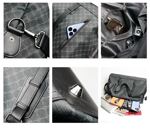 Rswsp GRANDE Bolsa de Viaje Calidad Para Hombre Lona Fin de Semana Gimnasio Deporte Noche Bolso de Mano - Imagen 8 de 8