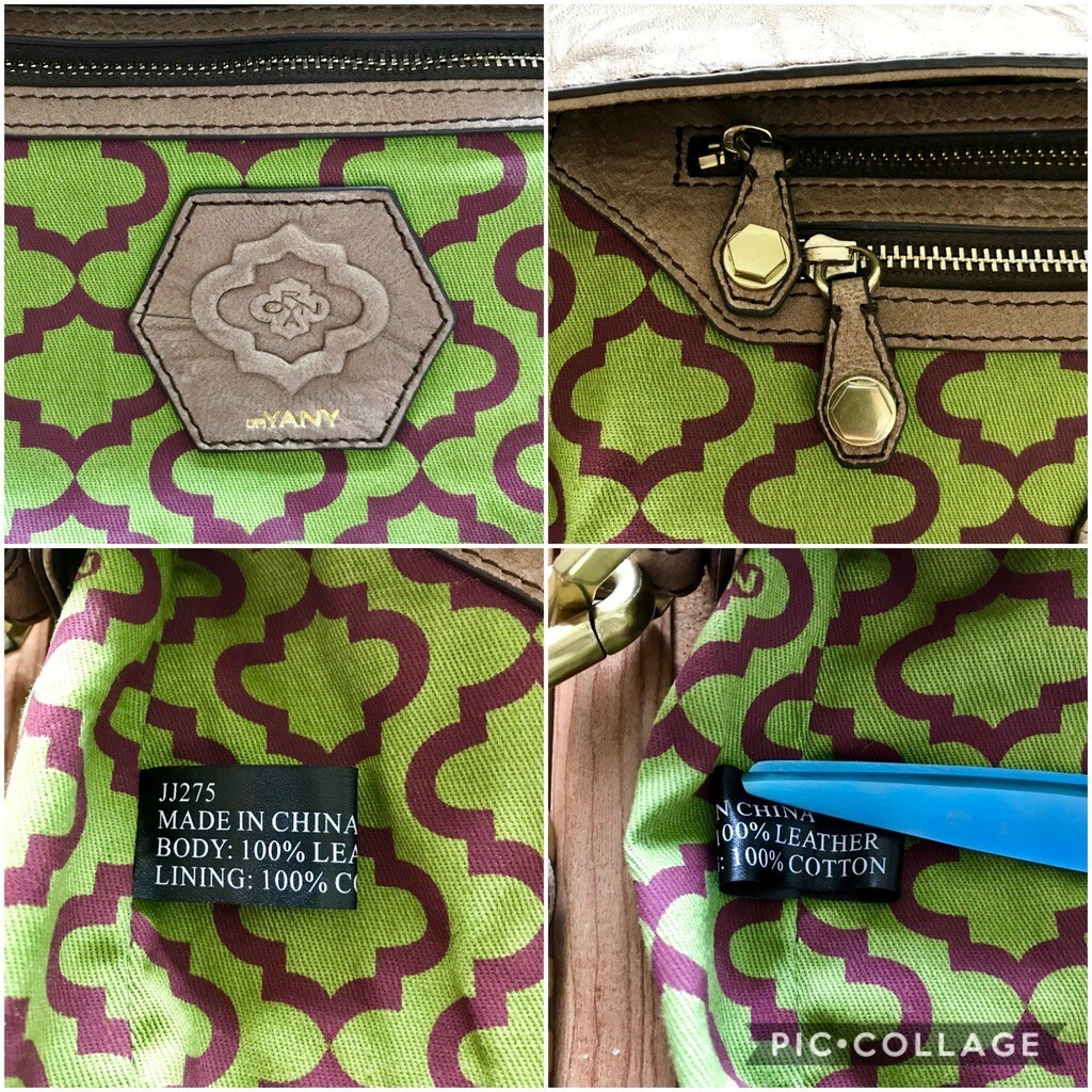 ORYANY Light Brown Large Structured Texture Leath… - image 12