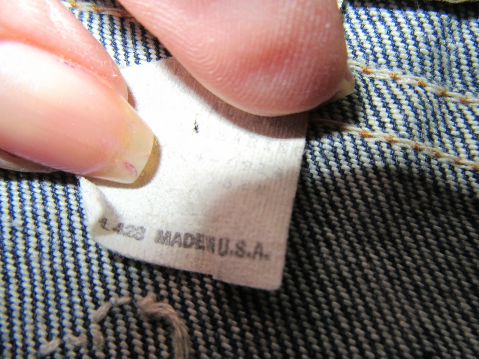 GIACCA LEVIS 24B VINTAGE ARANCIONE TAB RAGAZZA TAGLIA 10? PONY CUCITO PERSONALIZZATA!