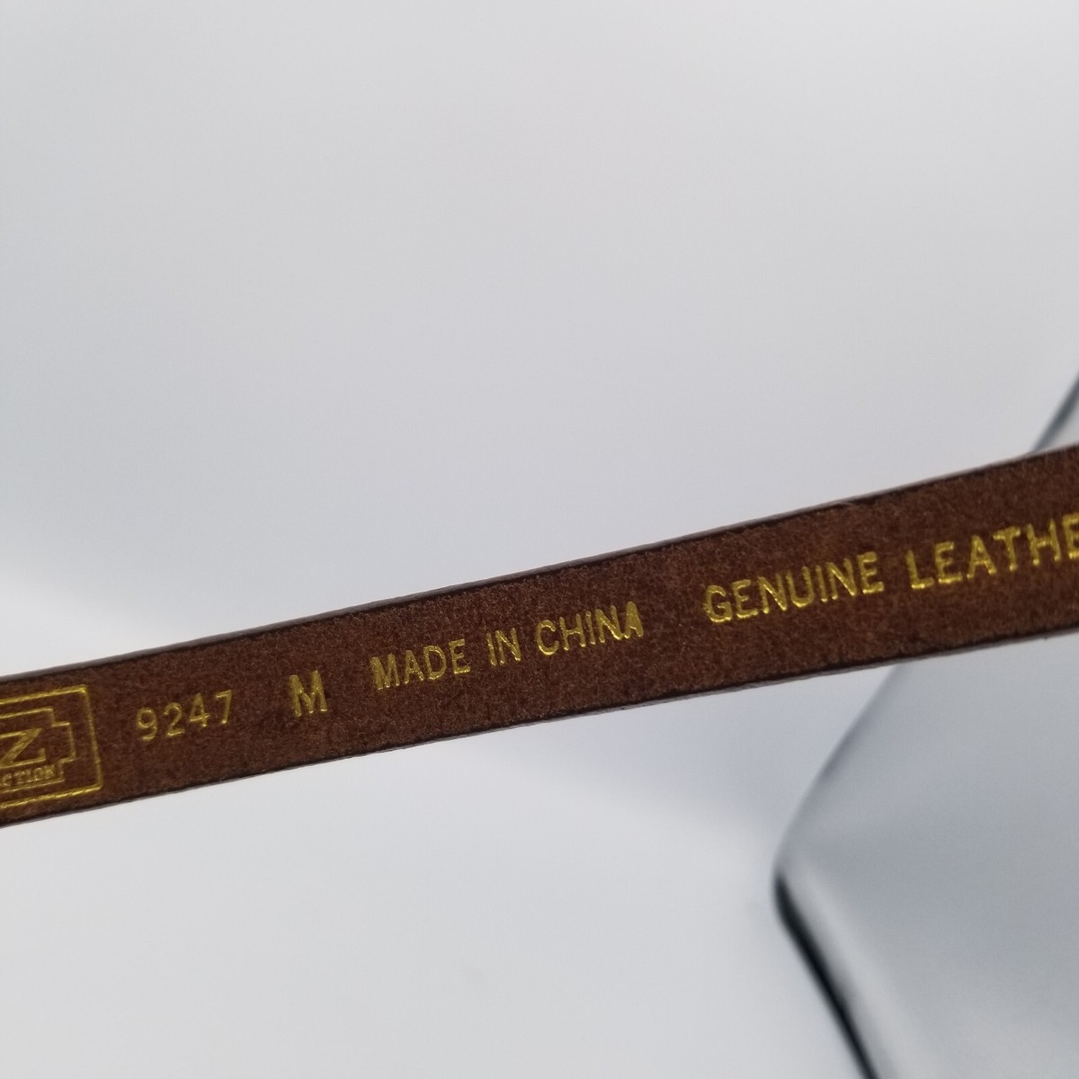 Ritz Brown Genuine Leather Belt Brass Buckle in size M | eBay