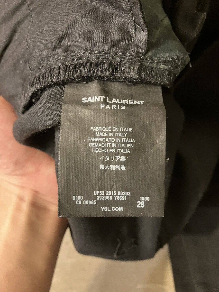 Saint Laurent Paris RARE Biker Jeans, Calf Leather With Saint Laurent Paris RARE Biker Jeans, Calf Leather With