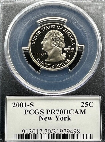 2001-S New York 25C PCGS PR 70 Deep Cameo - Picture 2 of 4