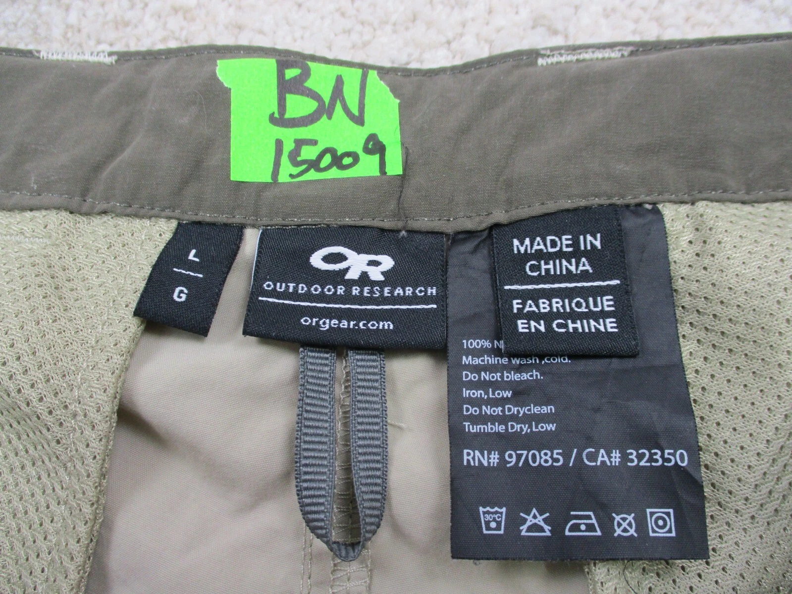 outdoor-research hiking camp lightweight belted shorts