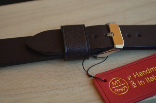 18 mm Cinturino artigianale cuoio marrone scuro fatto a mano MTstraps Handmade - Picture 14 of 15