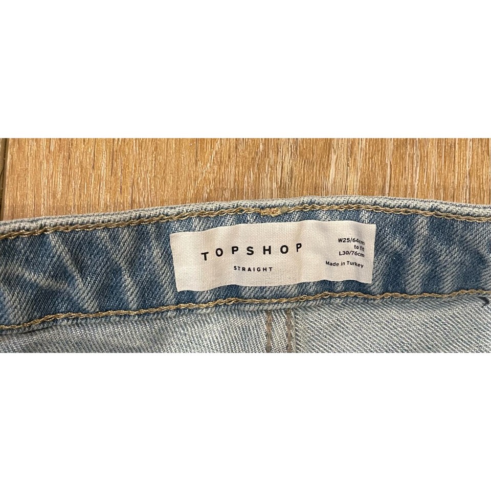 Mid Rise Straight Ankle Jean Stretch Raw Distressed Denim Blue