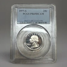 1977-S 25c PR69 DCAM PCGS Graded Certified Washington Quarter