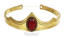 Gold Royal Crown with Dragon's Eye Stone for King/Queen - Medieval/Tiara/Jewelry