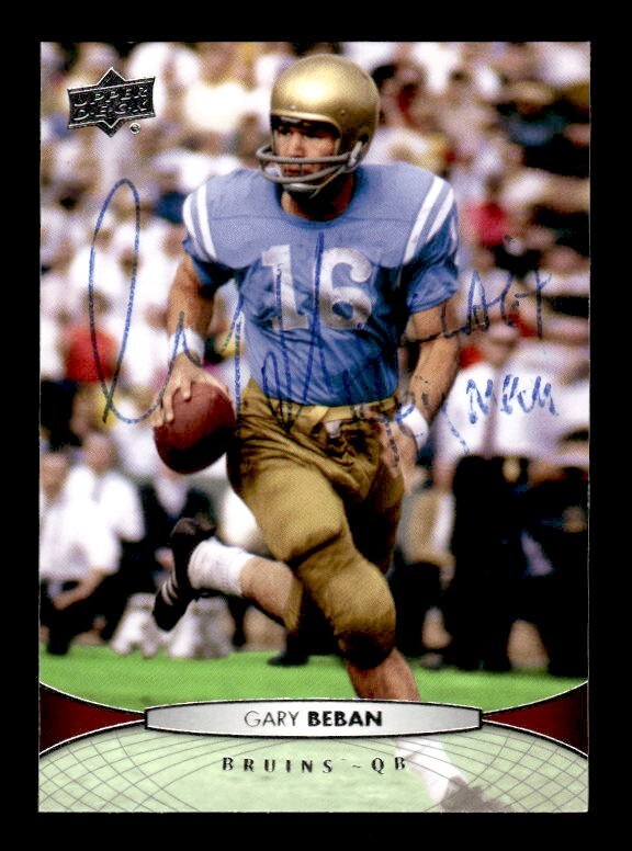 GARY BEBAN SIGNED 2012 UPPER DECK FOOTBALL #22 INSCRIBED "UCLA 67 HEISMAN"
