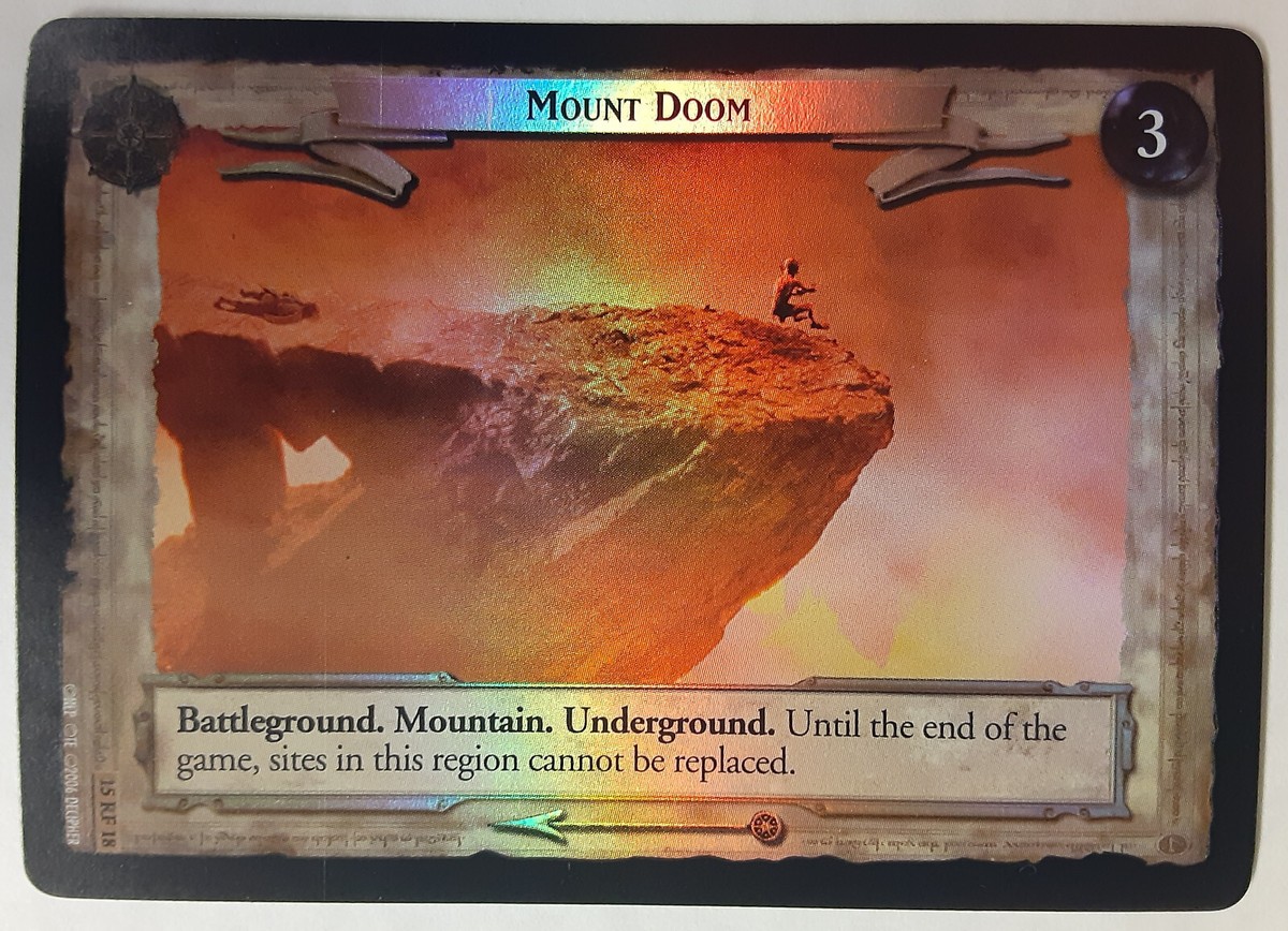 mount doom mtg card 15RF18 Mount Doom FOIL [NM/LP see pics] THE HUNTERS Lord of the Rings lotr  tcg