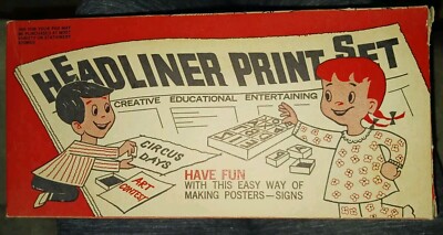 Vintage Headliner Print Set by Bandwagon Boston Mass. ~ Creative & Educational 