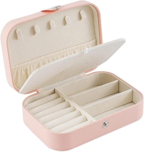Jewelry Case Double Layer for Women’s Necklace Earrings Rings Travel Accessories - 第 7/34 張圖片
