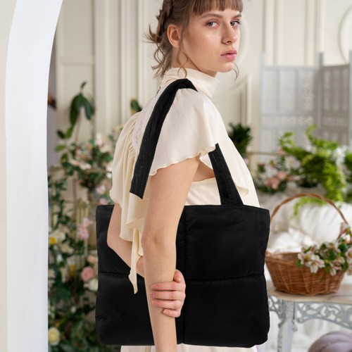 down Shoulder Tote Bag Bags for Women Quilted Purses Miss - Picture 10 of 12