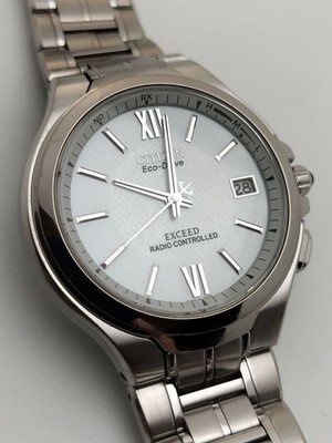 Citizen Exceed Solar White Mother of Pearl Dial Watch Japan