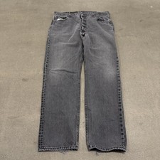 VTG 90s Levi's 501 Black Denim Jeans 40x34 Made In USA  fits 36x32 