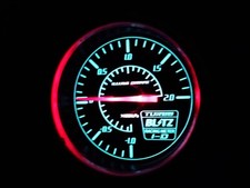 Blitz 60mm Mechanical Boost Gauge Blue Led Turbo Meter Working Tested Used