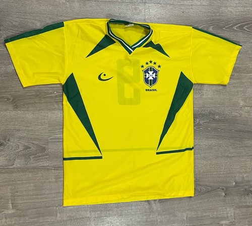 Vintage CBF Brasil Futbol Jersey Soccer Football #9 Pontocom Sports Size Large - Picture 1 of 8