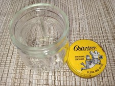Vintage Osterizer Glass Mini-Blend Container Jar Blend and Store 8oz Yellow Lid