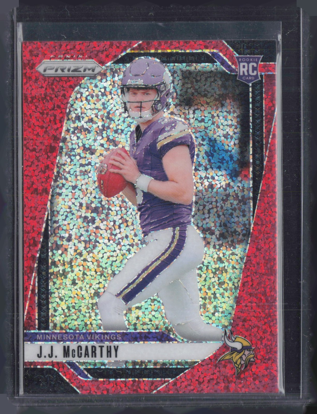 2024 Panini Prizm Red Sparkle #400 J.J. McCarthy RC Rookie